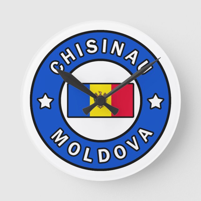 Chisinau Moldau Runde Wanduhr (Vorderseite)