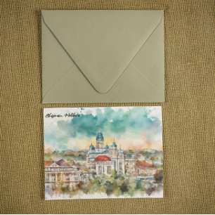 Chisinau Moldawien Aquarellmalerei Stadtansicht Postkarte