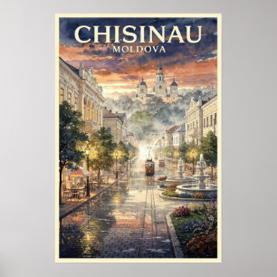 Chisinau Moldawien Vintage Reise Poster