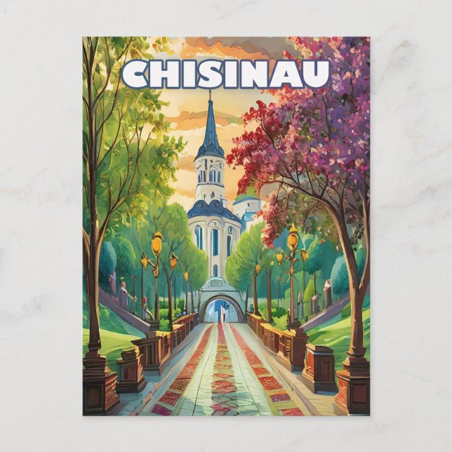 Chisinau, Moldawiens vibrierendes Herz Postkarte (Vorderseite)