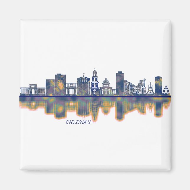 Chișinău Skyline Magnet (Vorne)