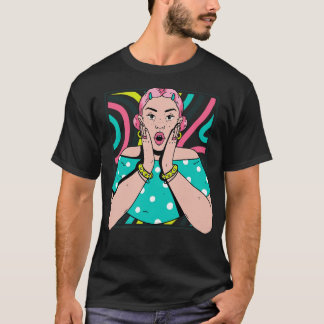 Chisme Art Portrait of Young Woman T-Shirt