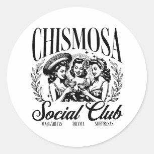 Chismosa Social Club Runder Aufkleber