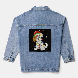 Chistmas Season Santa Jack Russell Terrier Jeansjacke