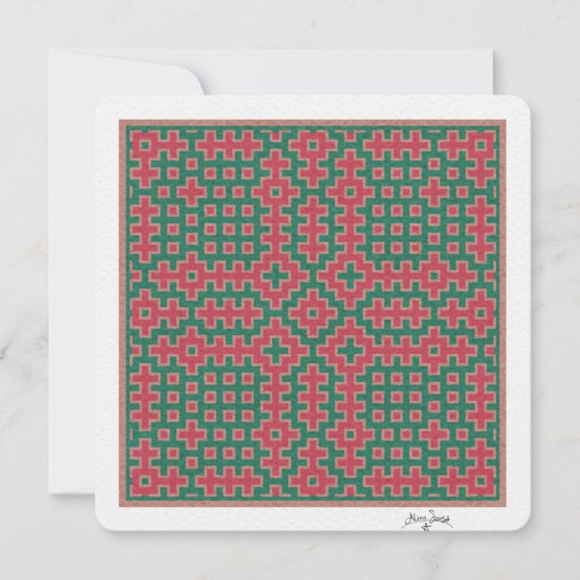 Chistmas Themed, Hitomezashi inspirierte Tile (Vorderseite)
