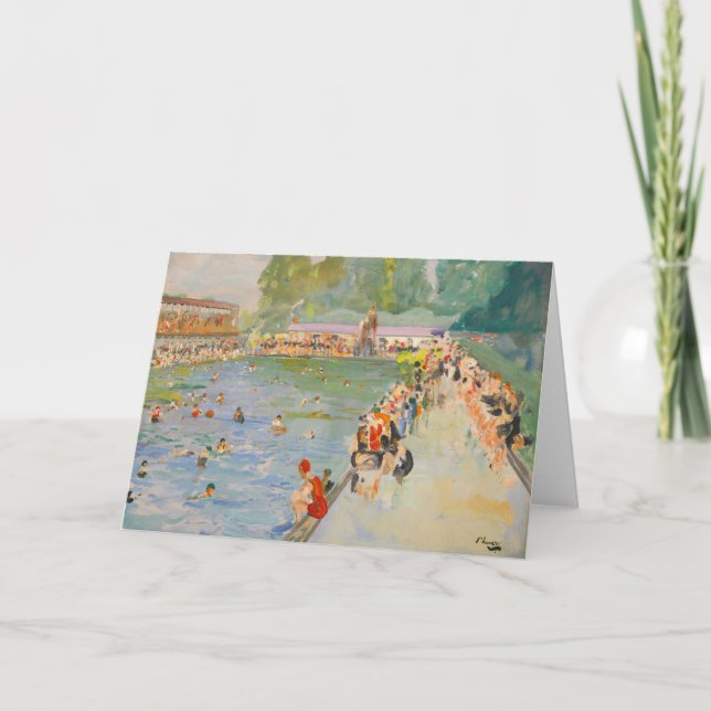 Chiswick Baths | Sir John Lavery Karte (Vorderseite)