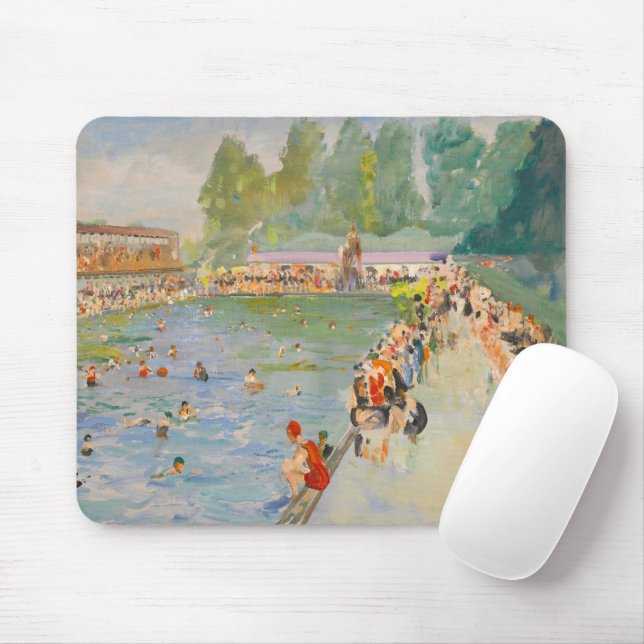 Chiswick Baths | Sir John Lavery Mousepad (Mit Mouse)