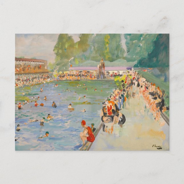 Chiswick Baths | Sir John Lavery Postkarte (Vorderseite)