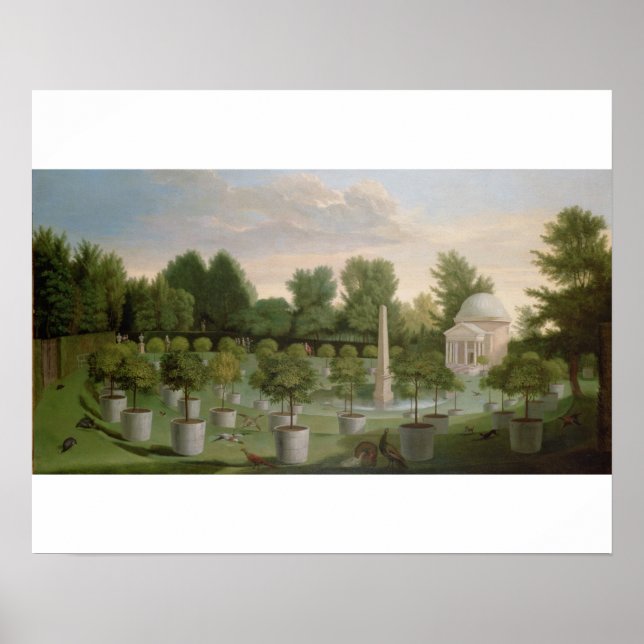 Chiswick House Gardens (Öl auf Leinwand) Poster (Vorne)