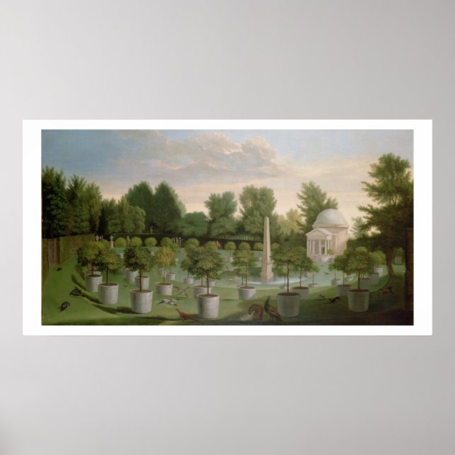 Chiswick House Gardens (Öl auf Leinwand) Poster (Vorne)