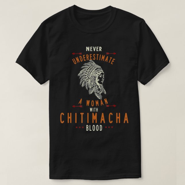 Chitimacha Native Amerikanische Ureinwohner Woman  T-Shirt (Design vorne)