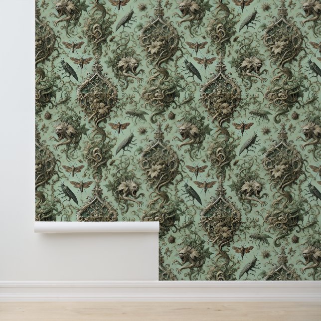 Chitinous Elegy - Gothic Insect Tapete (Anwendung)