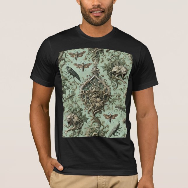 Chitinous Elegy – Gothic Wearable Art T-Shirt (Vorderseite)