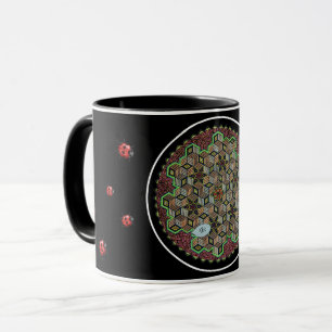 Chitta Vritti Nirodha (handgezeichnete Farbe) Tasse
