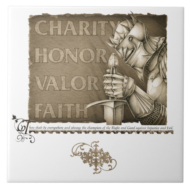 Chivalry-Code Fliese (Vorderseite)