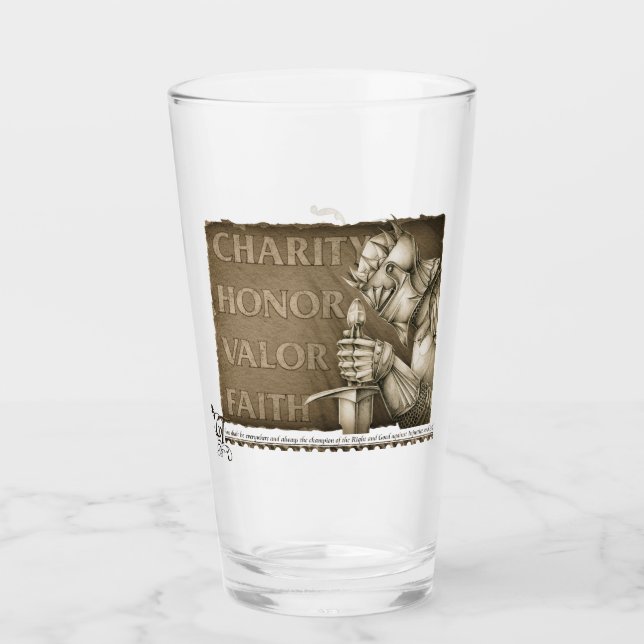 Chivalry-Code Glas (Vorderseite)