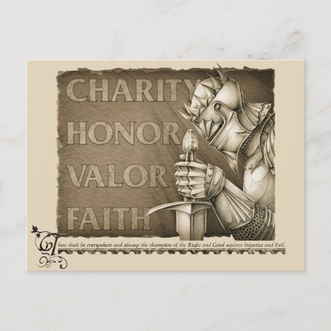Chivalry-Code Postkarte (Vorderseite)