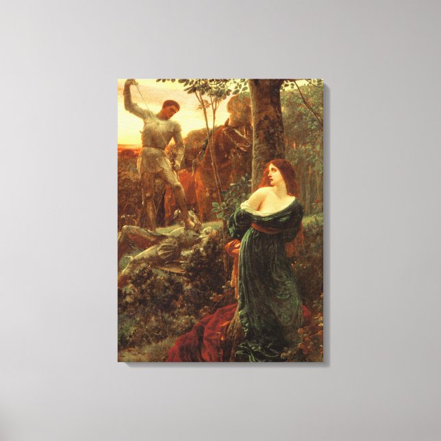 Chivalry (nach Frank Dicksee) Leinwanddruck (Vorderseite)