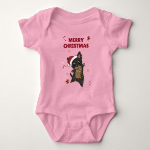Chiwawa Christmas Dog Winter Animals Dogs Baby Bod Strampler