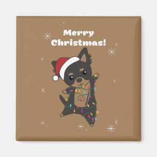 Chiwawa Christmas Dog Winter Animals Dogs Magnet