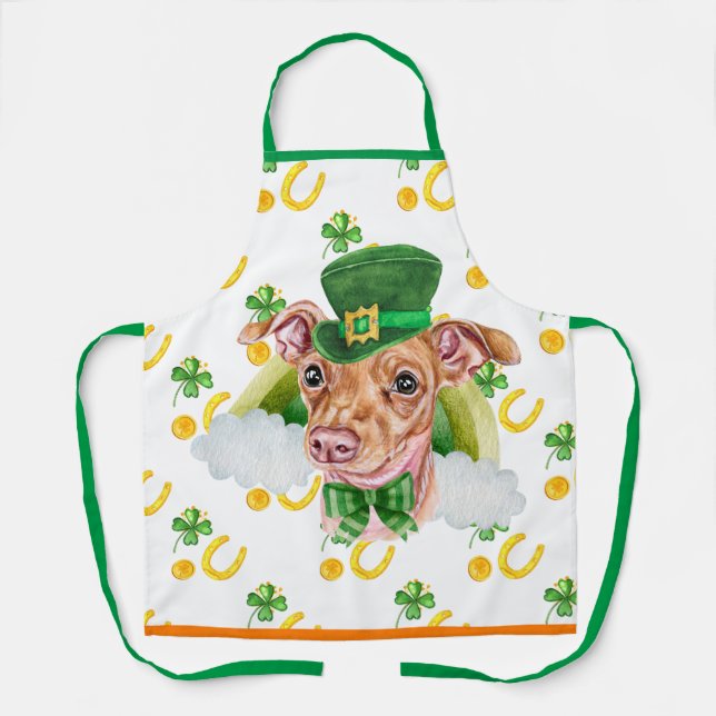 Chiweenie Holiday Wohngestaltung St Patrick's Day  Schürze (Vorderseite)