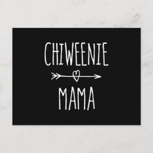 Chiweenie Mama chihuahua Mama-Geschenk Postkarte