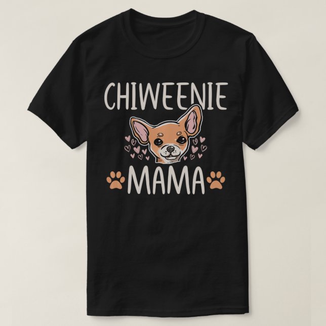 Chiweenie Mama Mama Niedlich Dog Welpe Eigentümer  T-Shirt (Design vorne)