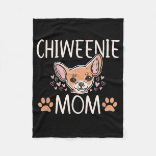 Chiweenie Mom chihuahua niedlicher Hundebesitzer L Fleecedecke