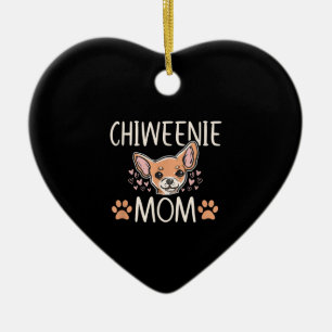 Chiweenie Mom chihuahua niedlicher Hundebesitzer L Keramik Ornament
