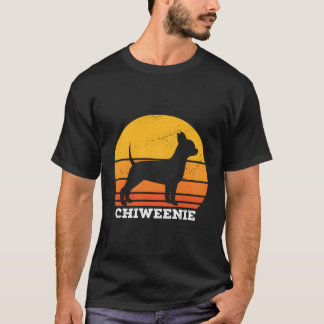 Chiweenie Sunset Retro Vintag Chiweenie Dog Lover T-Shirt