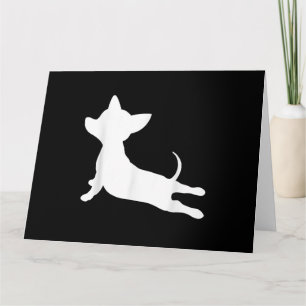 chiweenie yoga ness gift, chihuahua dachshund karte