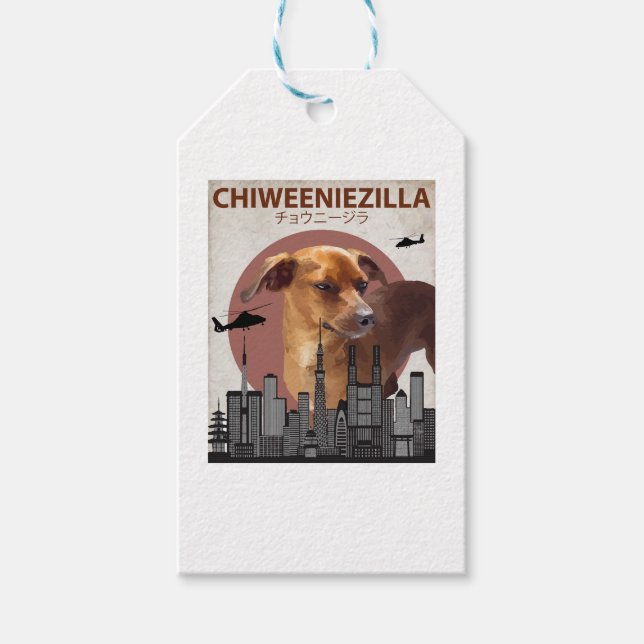 Chiweeniezilla Funny Chiweenie T - Shirt Dog Lover Geschenkanhänger (Vorderseite)