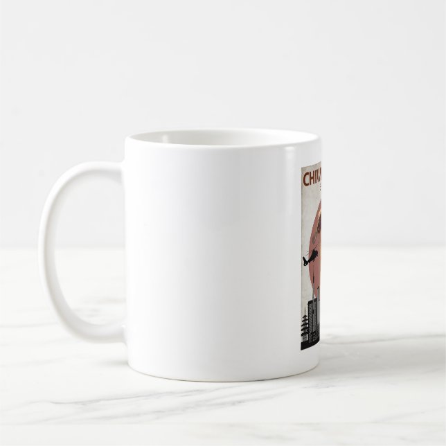 Chiweeniezilla Funny Chiweenie T - Shirt Dog Lover Kaffeetasse (Links)