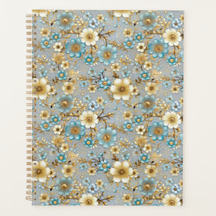 Chiyogami-Planer für aquamarine und cremefarbene F Planer