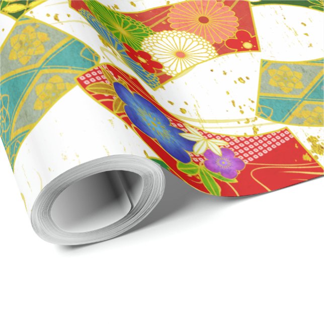 Chiyogami Yuzen Washi Styling Paper Geschenkpapier (Rolleneckpunkt)