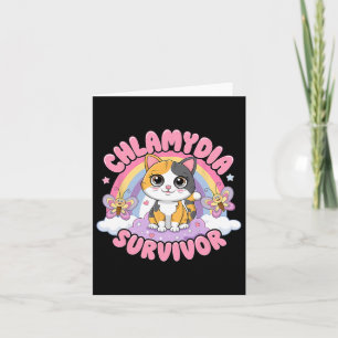 Chlamydia Survivor Cat Meme Witzige Shirts für Män Karte