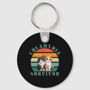 Chlamydia Survivor Retro Sarcastic Ironic Y2k Inap Schlüsselanhänger