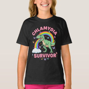 Chlamydia-Überlebender Dinosaurier Regenbogen Erwa T-Shirt