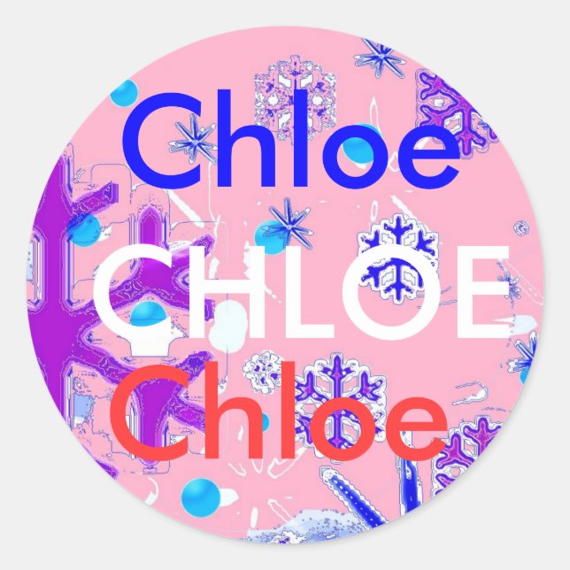 Chloe-Aufkleber Runder Aufkleber (Vorderseite)