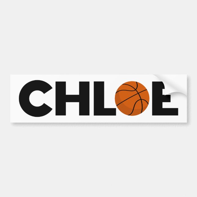 Chloe Basketball Autoaufkleber (Vorne)