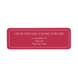 CHLOE Modern Bold Pink UAWG Return Address Label
