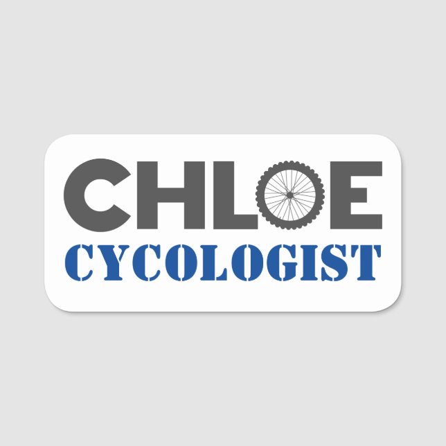 Chloe Mountain Biker Namensschild (Vorderseite)
