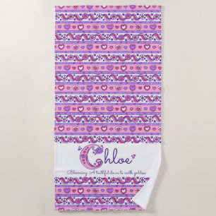 Chloe Name Bedeutung Blumen Doodle Strandtuch