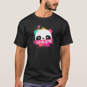 CHLOE - Schöner Mädchenname mit köstlicher Panda T-Shirt