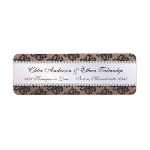 Chloe Silk Damask Paare Adressetikett