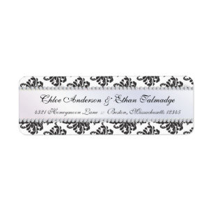Chloe Silk Damask Paare Adressetikett