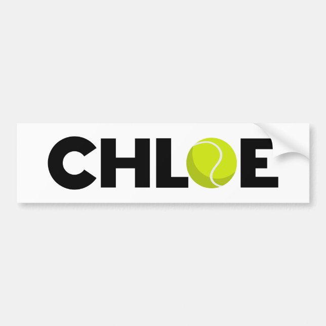 Chloe Tennis Autoaufkleber (Vorne)