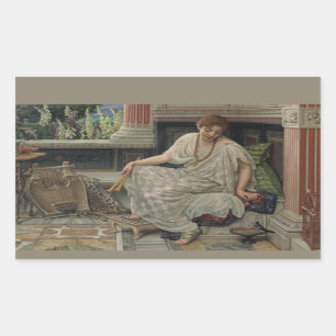 Chloe (von Edward Poynter) Rechteckiger Aufkleber