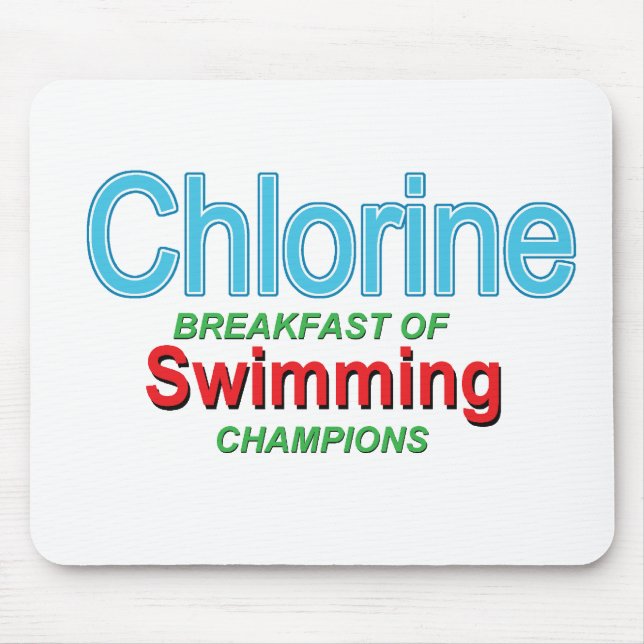 Chlor-Frühstück der Schwimmer Mousepad (Vorne)