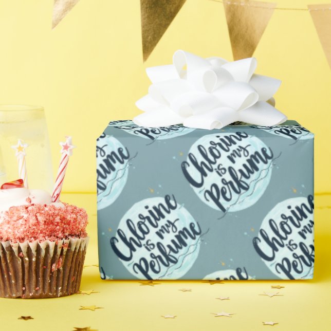 Chlor ist mein Parfüm-Funny-Badziffer Geschenkpapier (Geburtstagsparty)